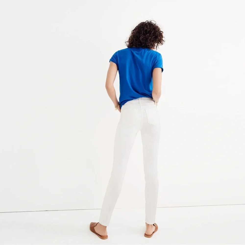 Madewell 9" High-Rise Skinny Jeans in Pure White size 29 - Picture 3 of 8